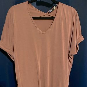 Mauve short sleeve fashion top